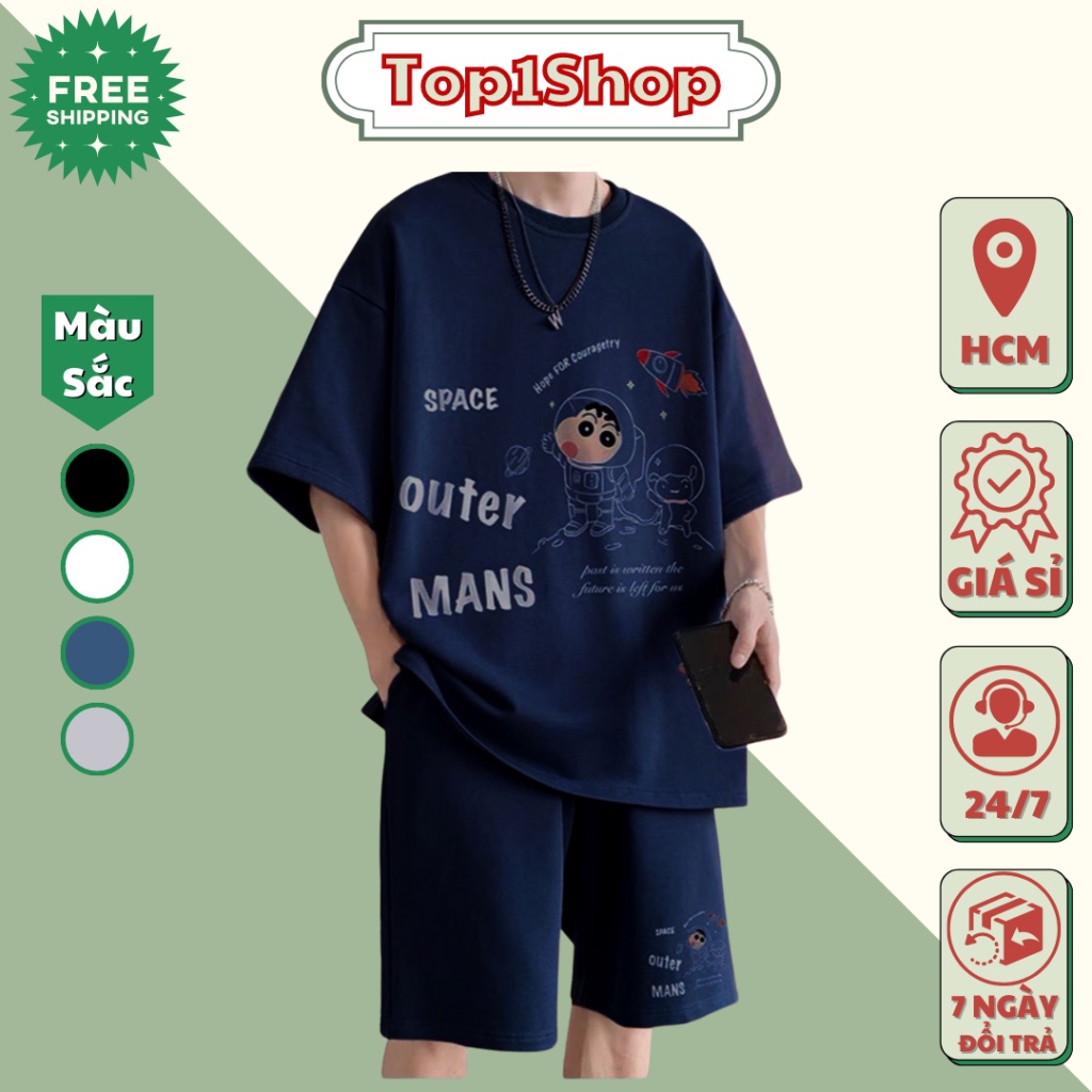 Đồ bộ nam SPACE OUTER MANS chất thun lưới cao cấp size S M L XL mặc nhà ngủ thể thao tập gym siêu mát mùa hè P3