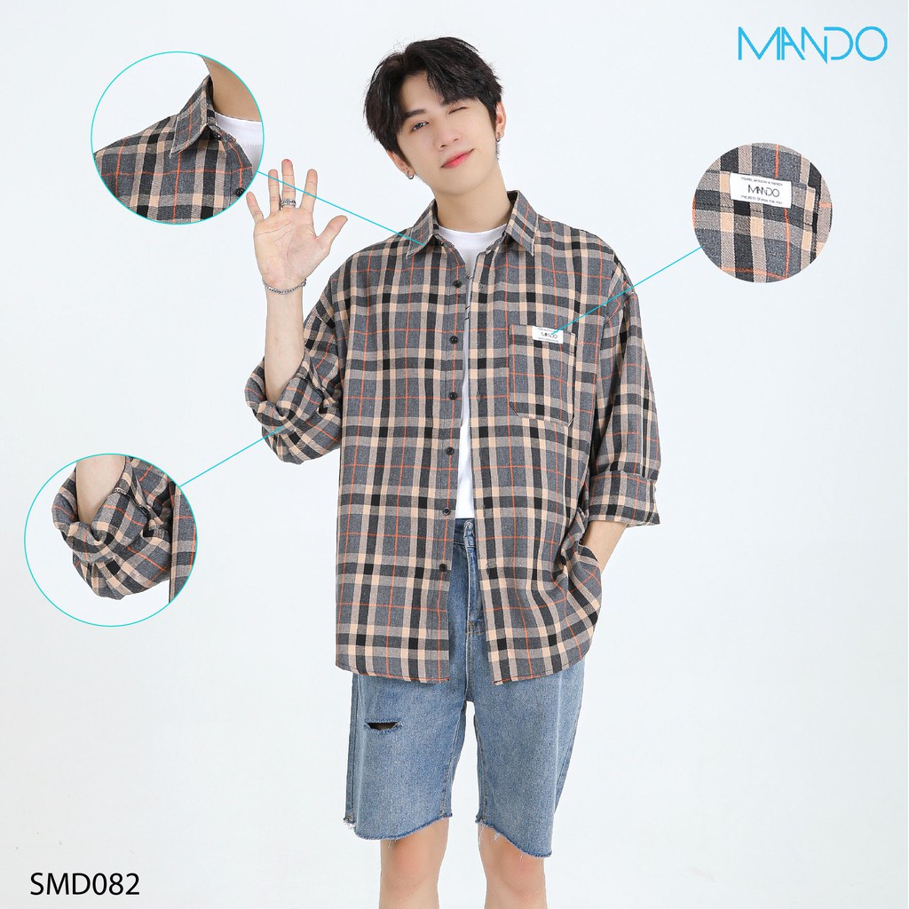 Áo Sơ Mi Nam Dài Tay Kẻ Caro Form Rộng Mềm Mịn Phong Cách Hàn Quốc Thời Trang Nam MANDO  SMD082 | BigBuy360 - bigbuy360.vn
