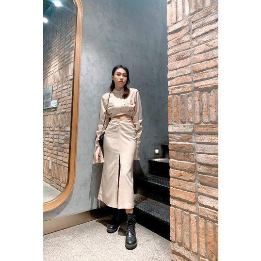 Nary Skirt - chân váy lụa satin xẻ tà