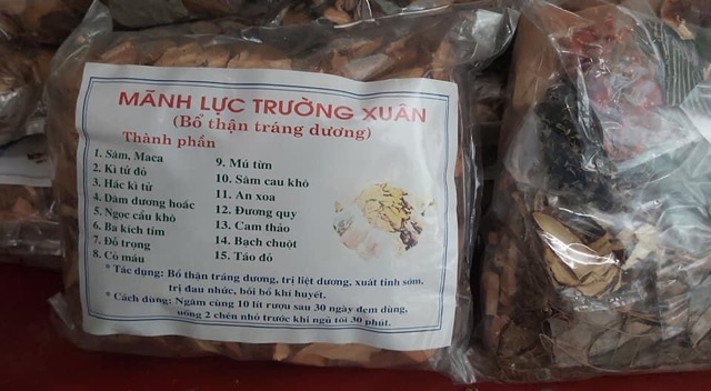 Thang Mãnh Lực Trường Xuân chuẩn 15 vị như hình