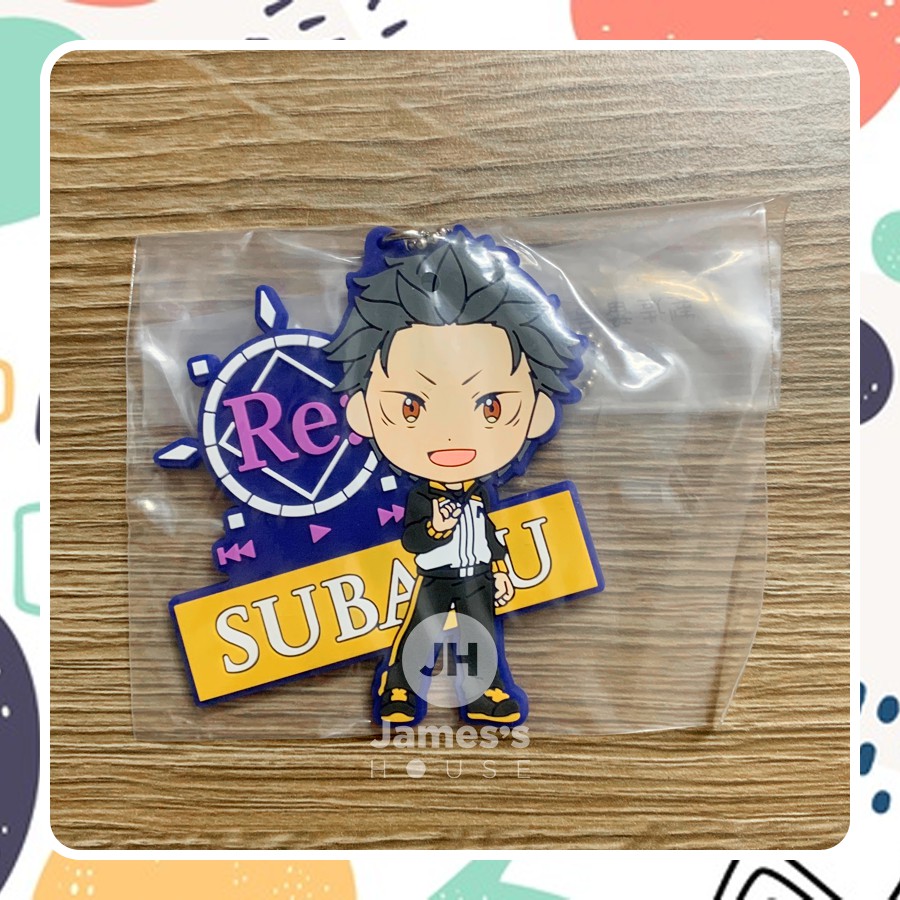 Móc Khóa Anime Re:Zero Another World To be Continued, Ichiban Kuji Rubber Keychain, chính hãng Nhật Bản