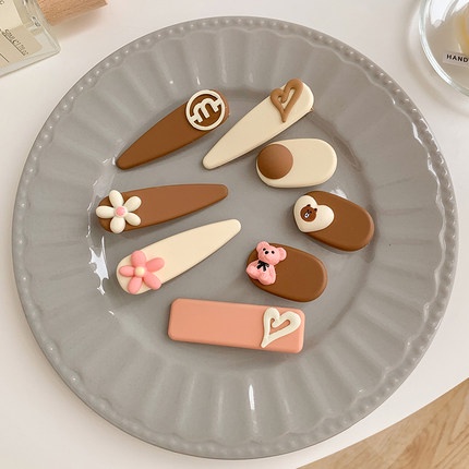 Kẹp tóc hình chú gấu hoạt hình chống trượt cho bé gái