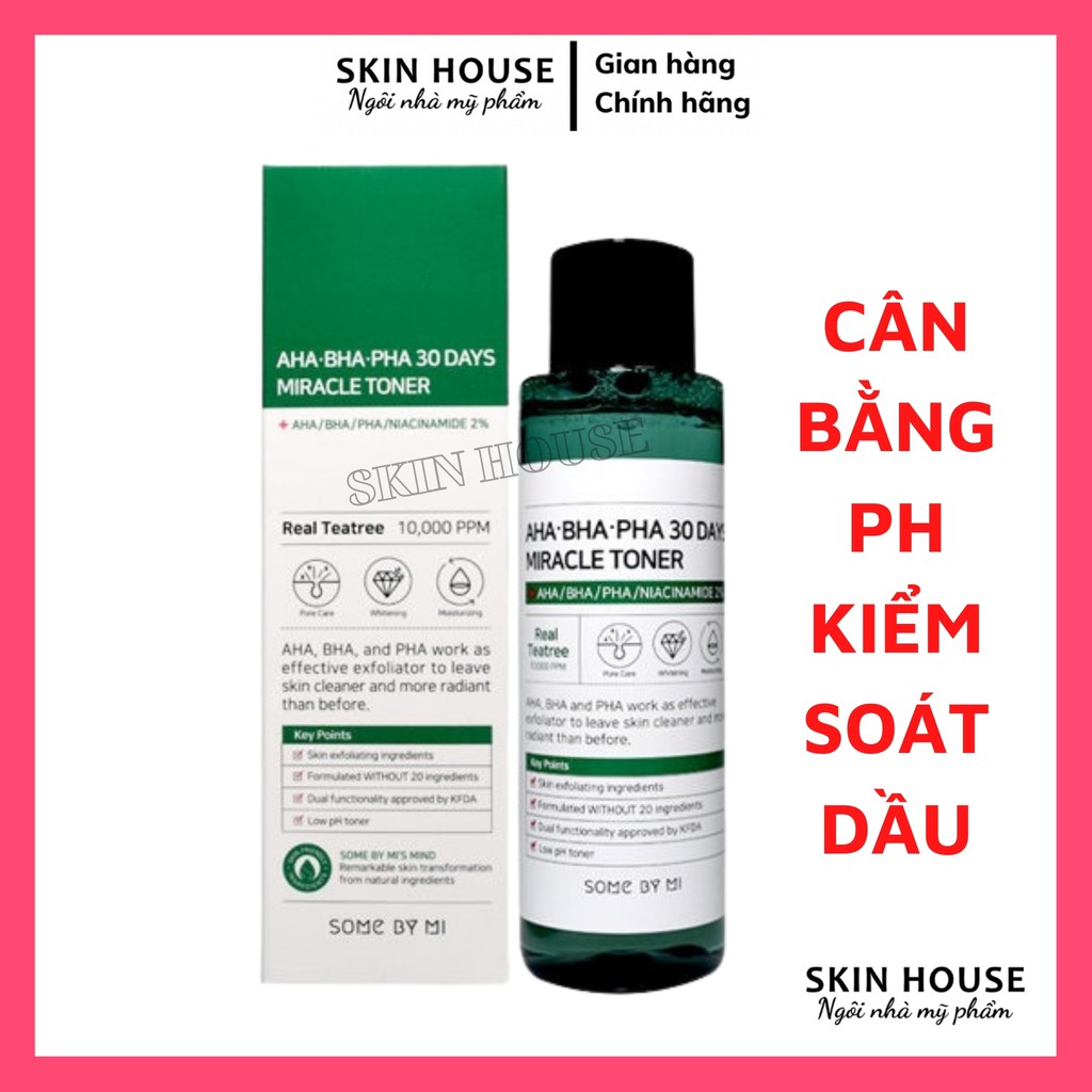 Nước hoa hồng Some By Mi AHA- BHA- PHA 30 Days Miracle Toner 150ml