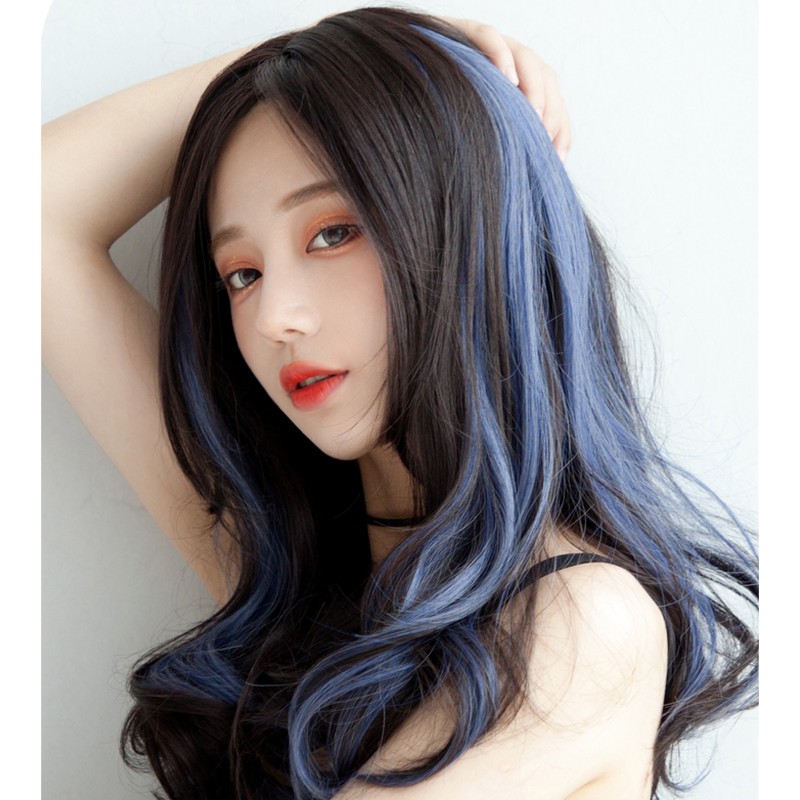 Bộ Tóc Giả Dài 50cm Uốn Xoăn Cho Nữ