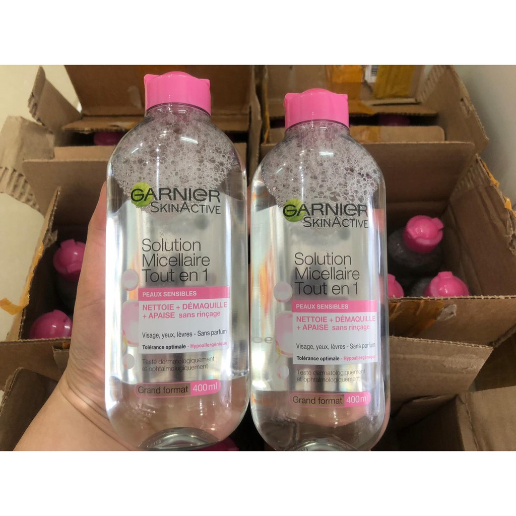 Nước tẩy trang Garnier Hồng 400ml