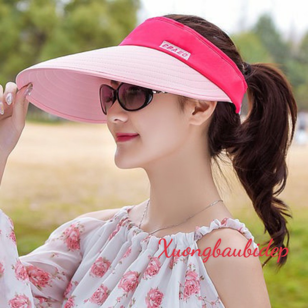 Nón lưỡi trai chống nắng vành rộng nửa đầu - Mũ lưỡi trai thể thao dành cho nữ trẻ trung năng động