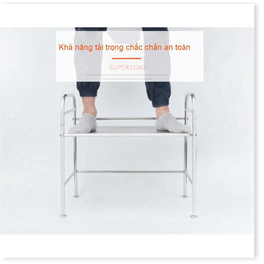 Giá đựng để lò vi sóng đựng đồ thép không gỉ 50x35x53cm - King's Garden