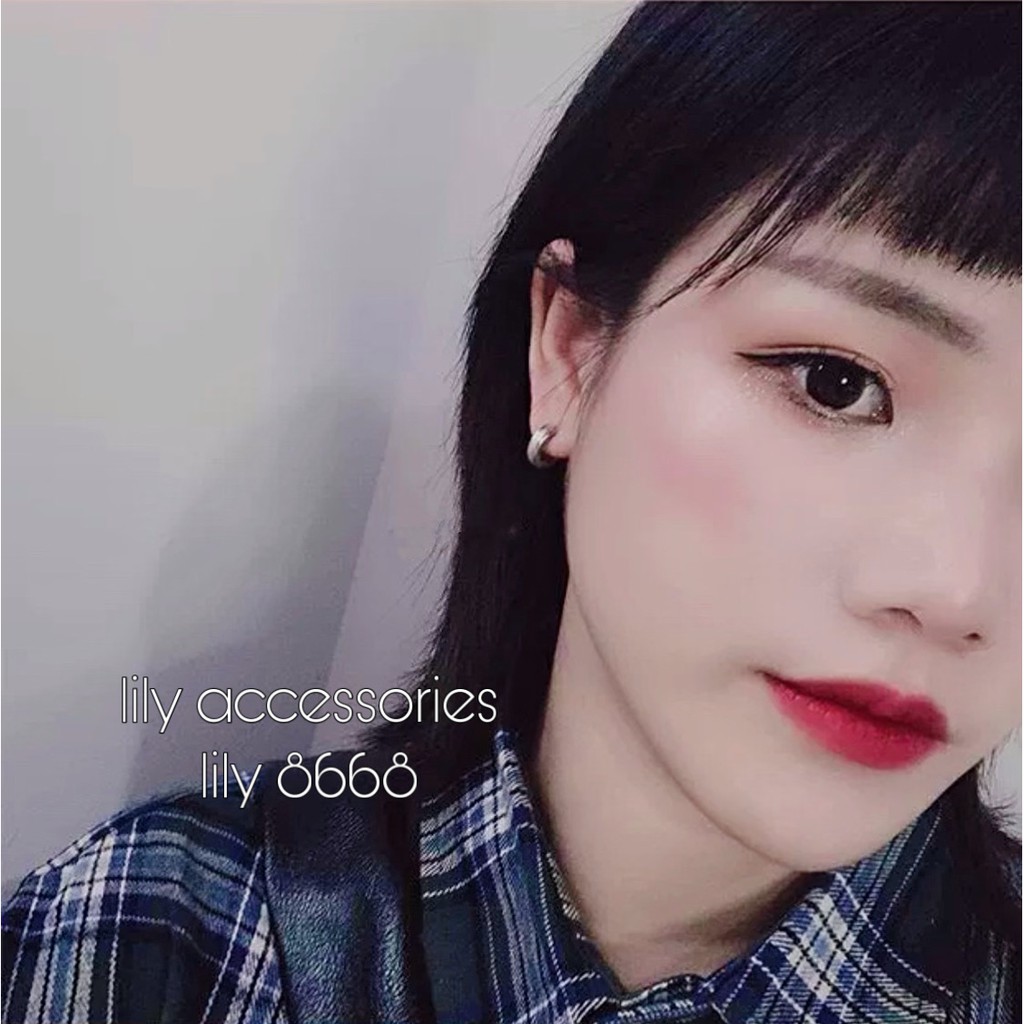 Hoop Earring khuyên tai titan tròn ánh kim lấp lánh không gỉ không đen không dị ứng cho nam và nữ unisex