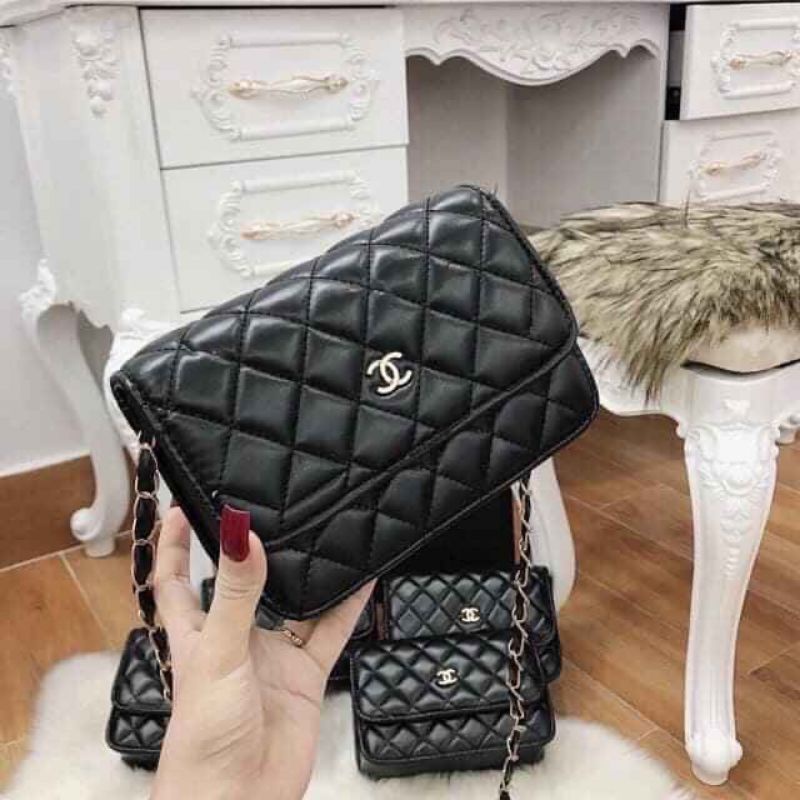Túi xách nữ, túi đeo chéo nữ chất da mềm trần chỉ 18cm katun