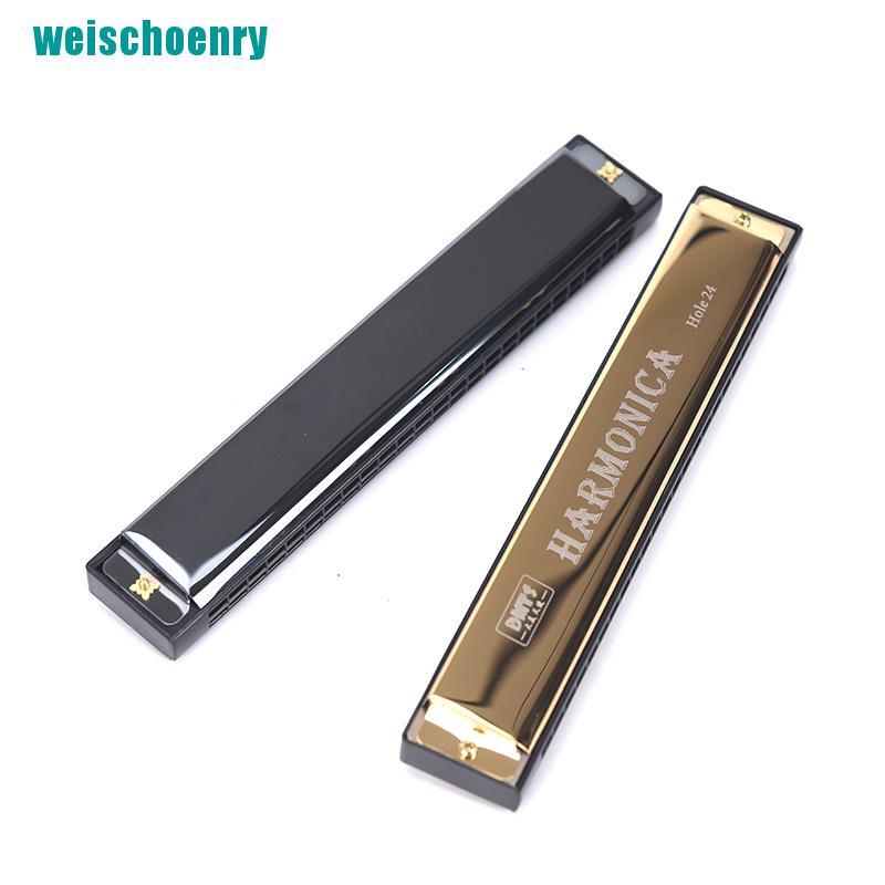 Kèn Harmonica Tremolo 24 Lỗ Màu Xanh Dương