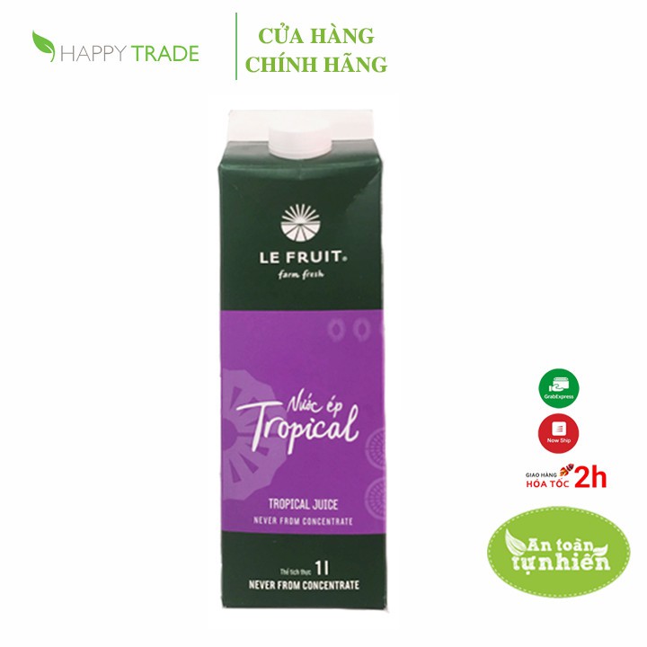 [Mã BMBAU50 giảm 7% đơn 99K] Nước ép trái cây tươi Tropical Le Fruit hộp 1L