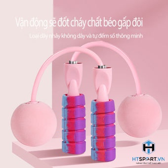 Dây Nhảy Đàn Hồi Không Dây Có Bóng, Dây Nhảy Không Tiếng Ồn, Chống Trượt Hỗ Trợ Giảm Cân, Luyện Thể Lực