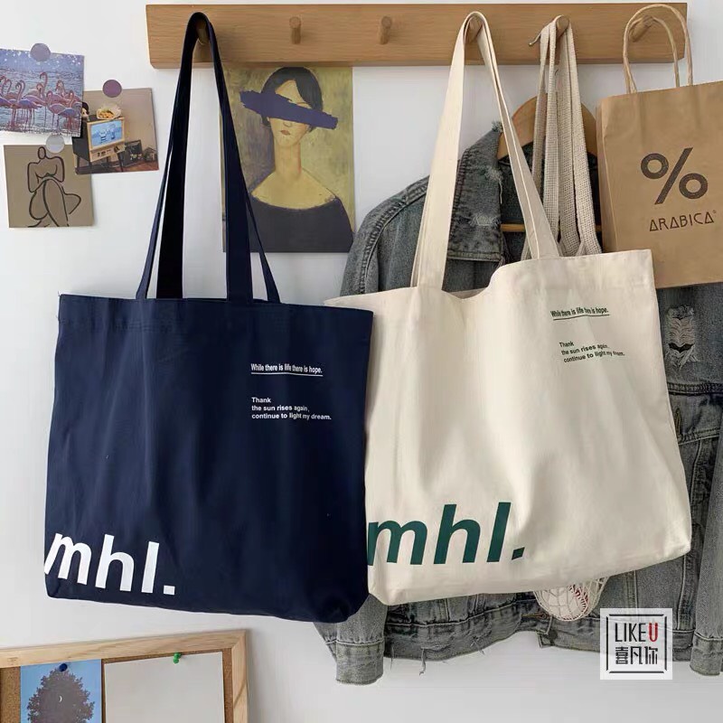 Túi tote vải canvas đi học đi chơi đeo vai đựng đồ thời trang cá tính