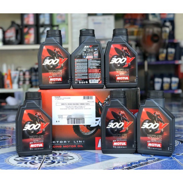 Nhớt motul 300v 10W40 - 5W40 tem 3 lớp Châu Âu