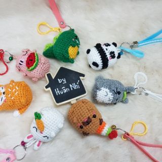 Móc khóa thú len handmade - thỏ cute