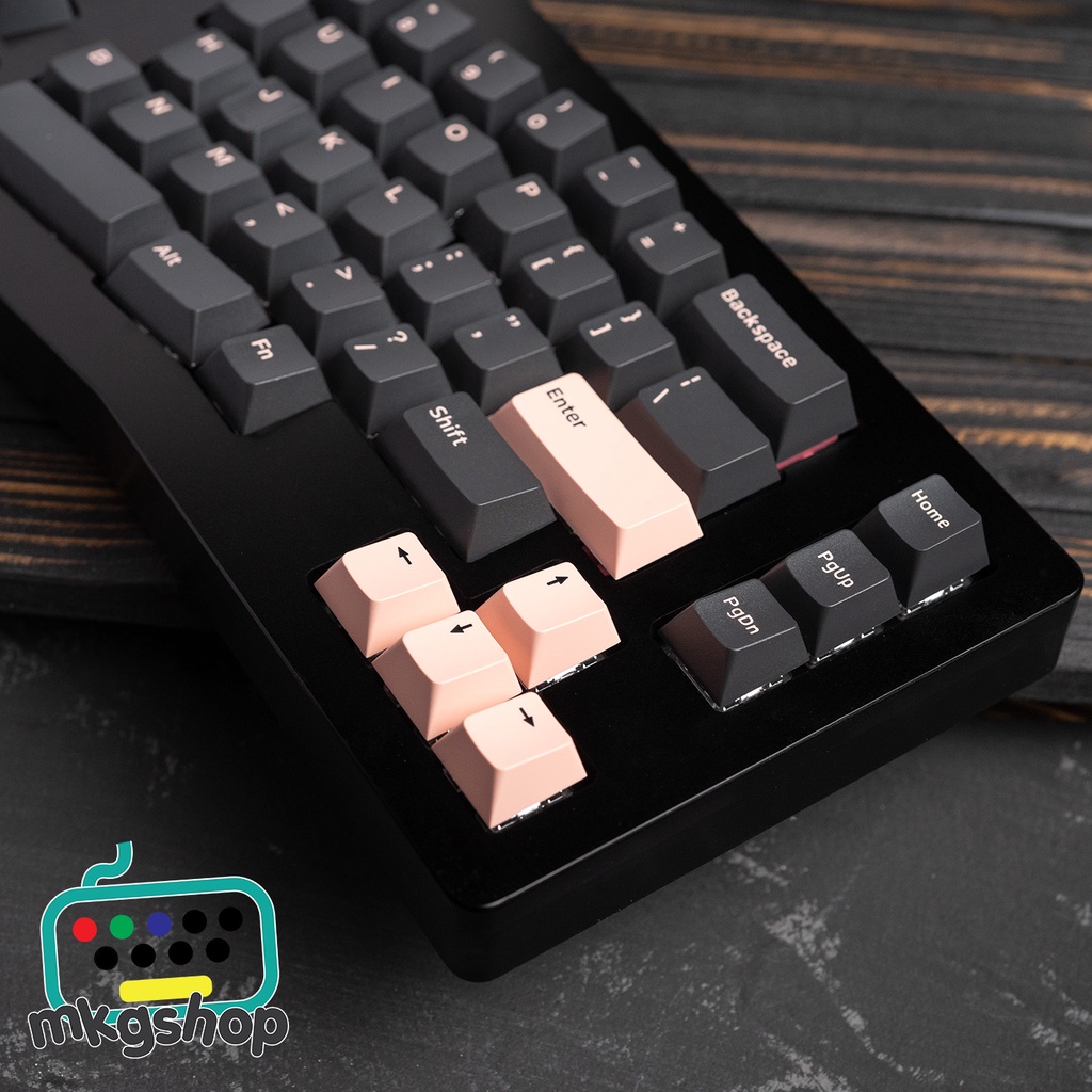 Keycap Black Olivia nhựa PBT doubleshot 156 nút bàn phím cơ sắc nét