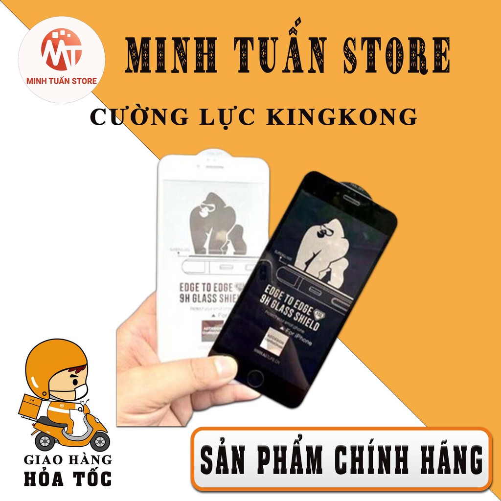 ⚡Nowship⚡  Kính Cường Lực KingKong Chính Hãng Full Màn Dành Cho Iphone