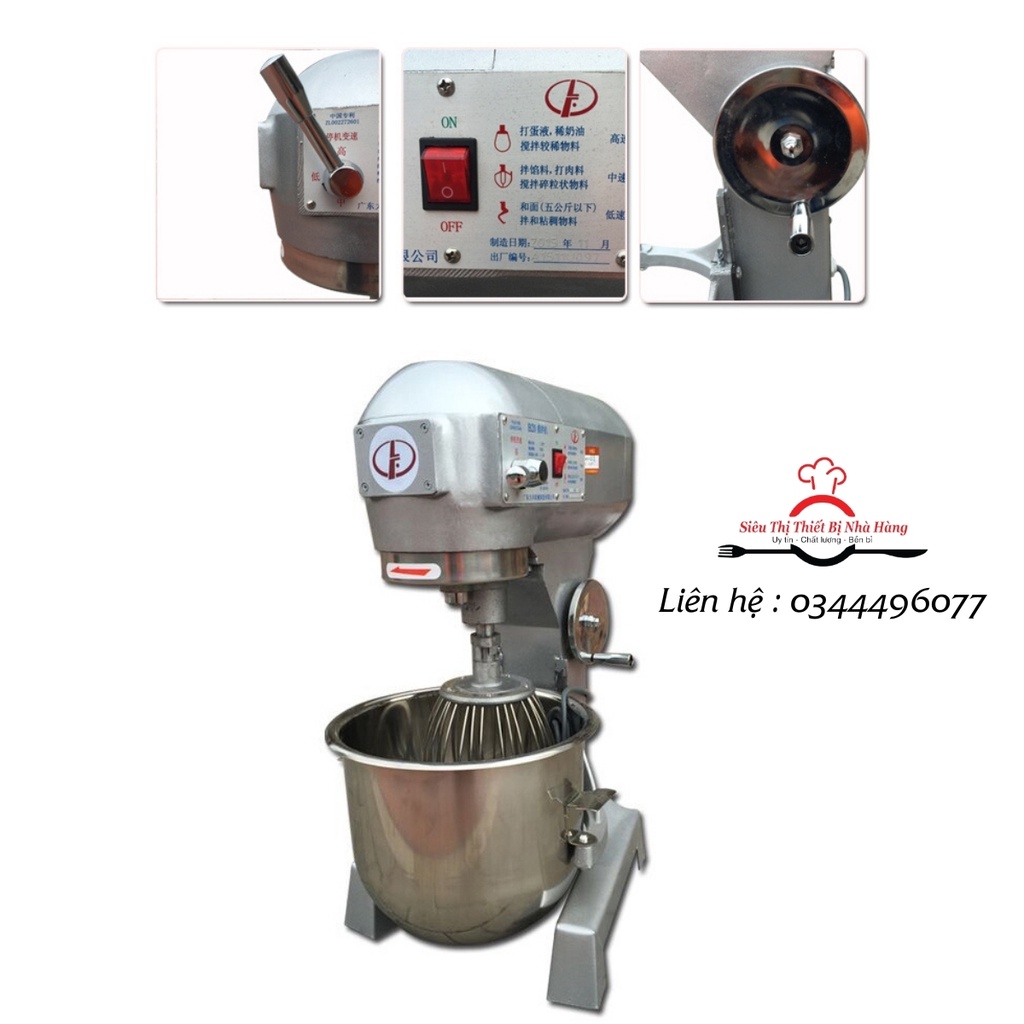 Máy trộn bột, đánh kem, đánh trứng B10. Máy nhồi bột chuyên dụng loại 10L CHÍNH HÃNG LIFENG