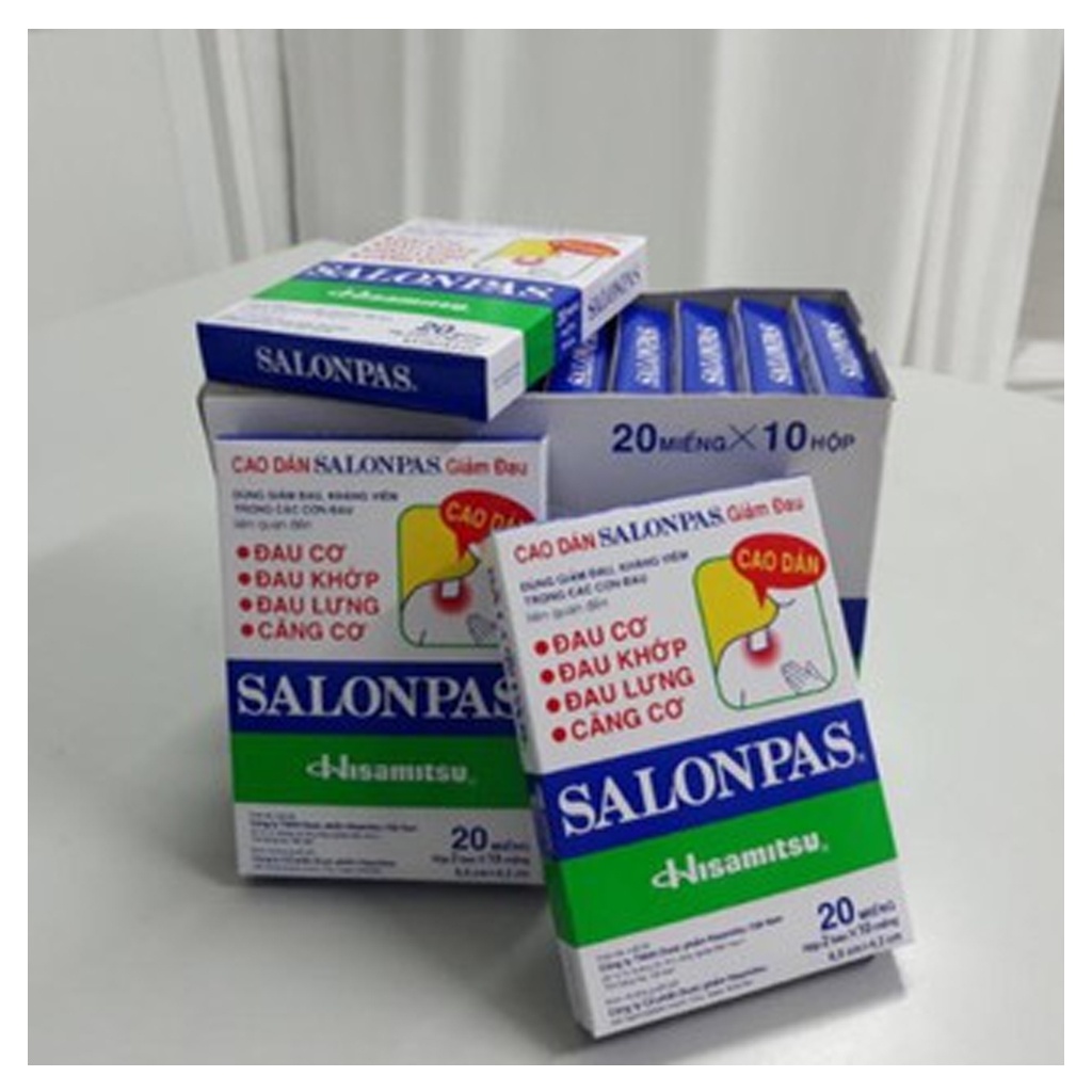 MIẾNG DÁN GIẢM ĐAU SALONPAS ( HỘP 12 - 20 MIẾNG)