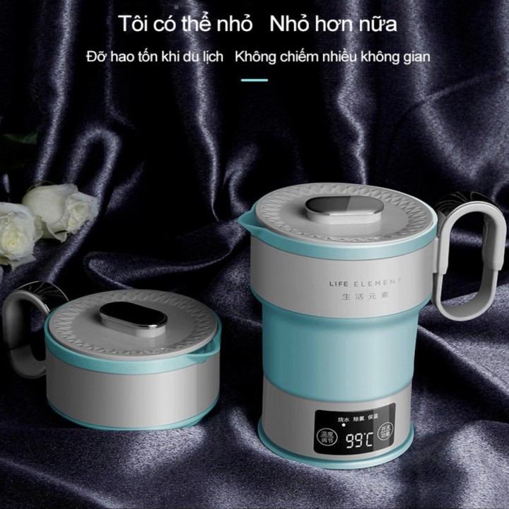 Bình đun nước siêu tốc gấp gọn có màn hình