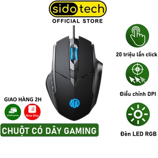 Chuột máy tính gaming chơi game SIDOTECH Inphic P1W bản có dây và không dây tắt âm silent 4000 DPI Led RGB - Chính hãng