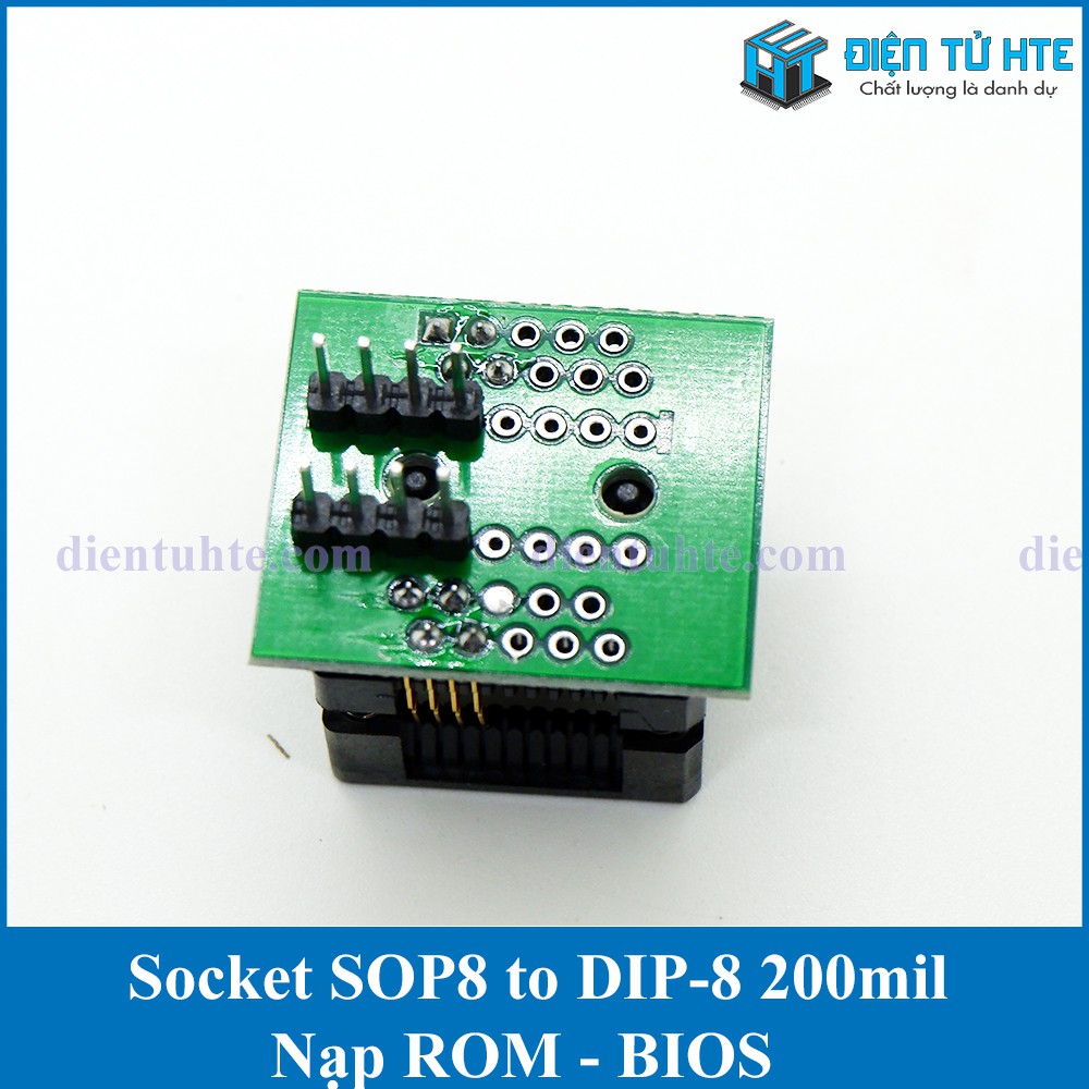 Socket - Đế chuyển SOP8 SOIC8 sang DIP8 nạp rom BIOS pitch 1.27mm 150mil/200mil [HTE Quy Nhơn CN2]