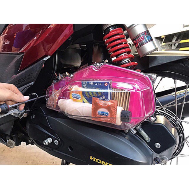 Ốp lọc gió trong suốt gắn Vario, PCX, Click Thái, Air Blade, SH Mode chính hãng ZhiPat