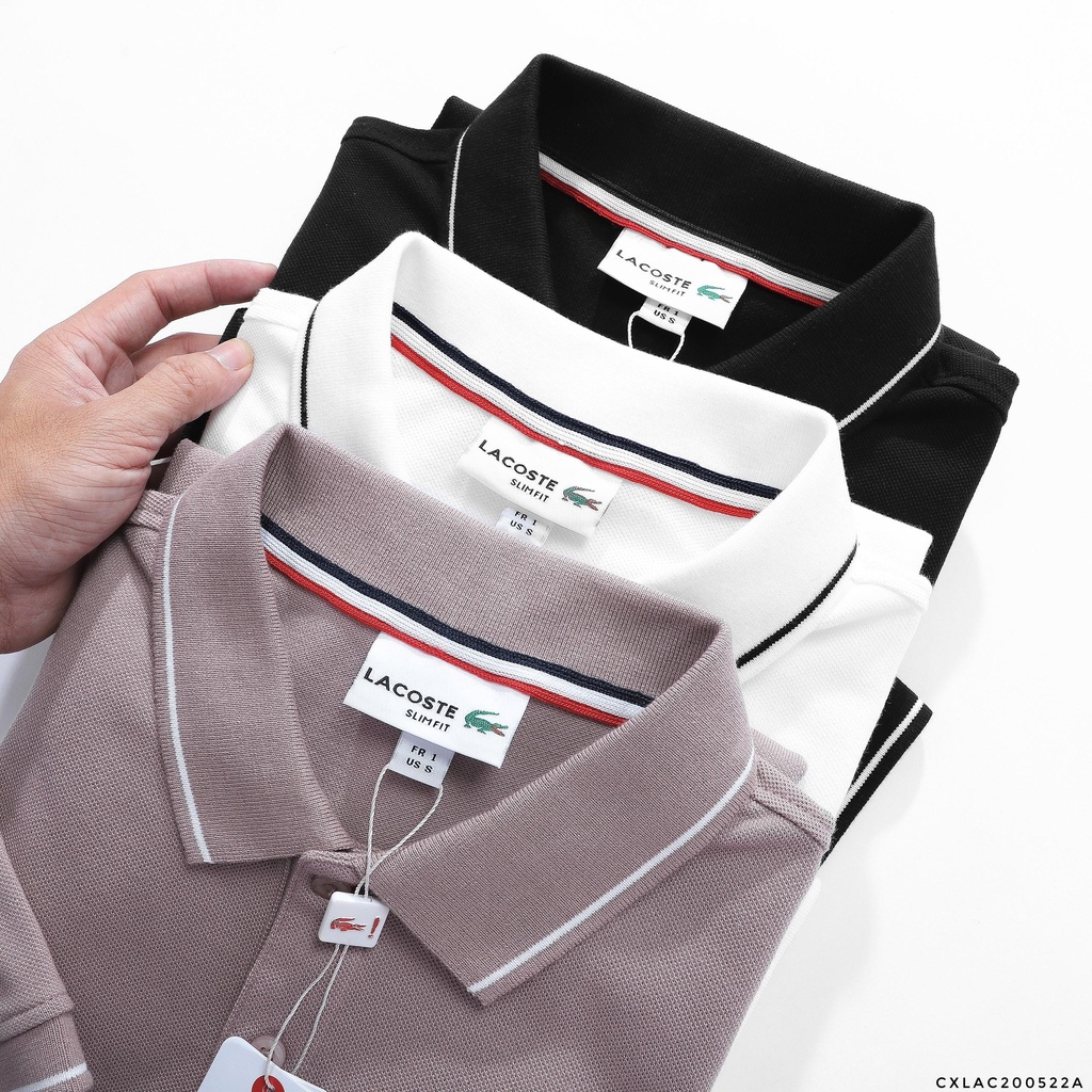 Áo Polo nam ngắn tay LCST,Form Slimfit,chất vải cotton dệt dư xịn cao cấp,co dãn 4 chiều,thấm hút mồ hôi,Hàng VNXK