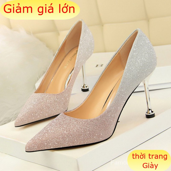 Giày Cao Gót 8.5cm Mũi Nhọn Phong Cách Hàn Quốc Sành Điệu Cho Nữ