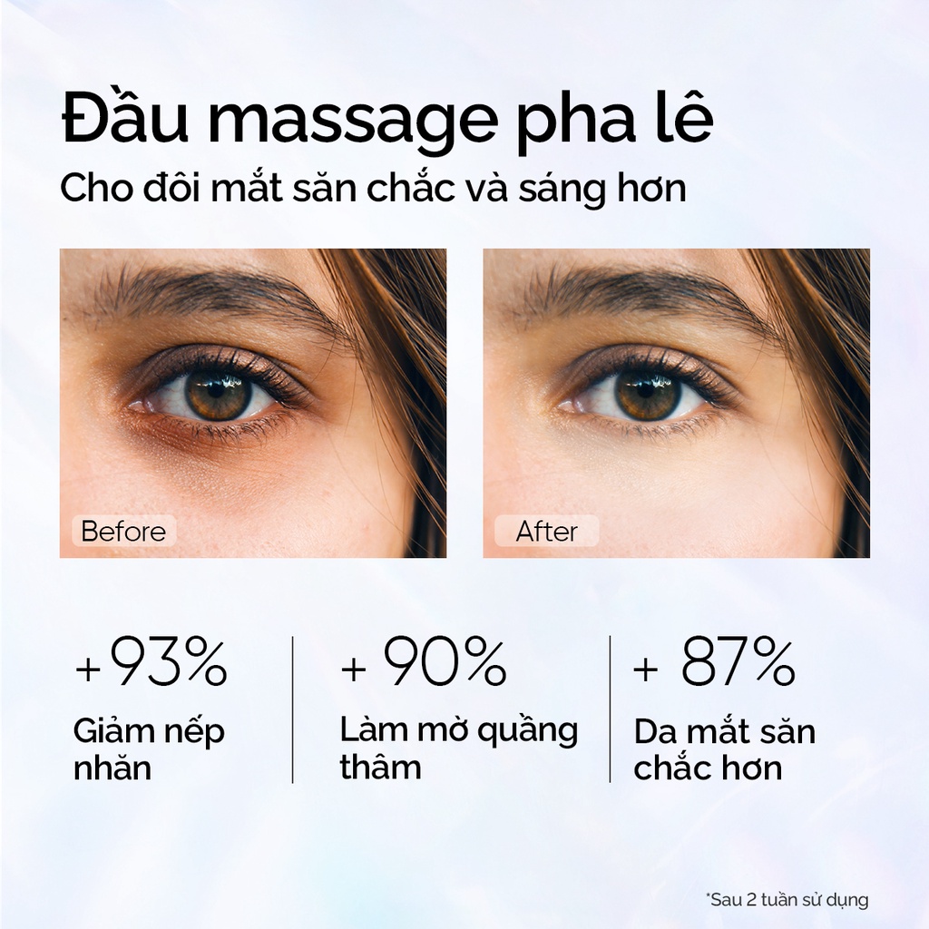 Bộ đôi Kem mắt nâng cơ đầu pha lê massage 360 độ SKINTIFIC 20g