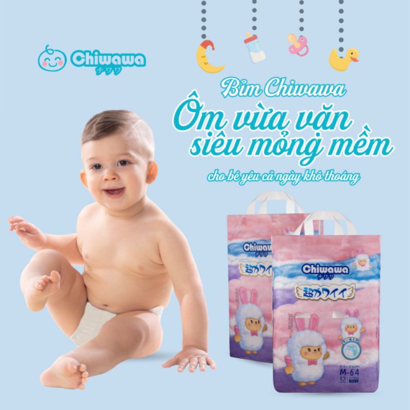 Tã/ bỉm quần Chiwawa size M60/L58/XL52/XXL50/XXXL46