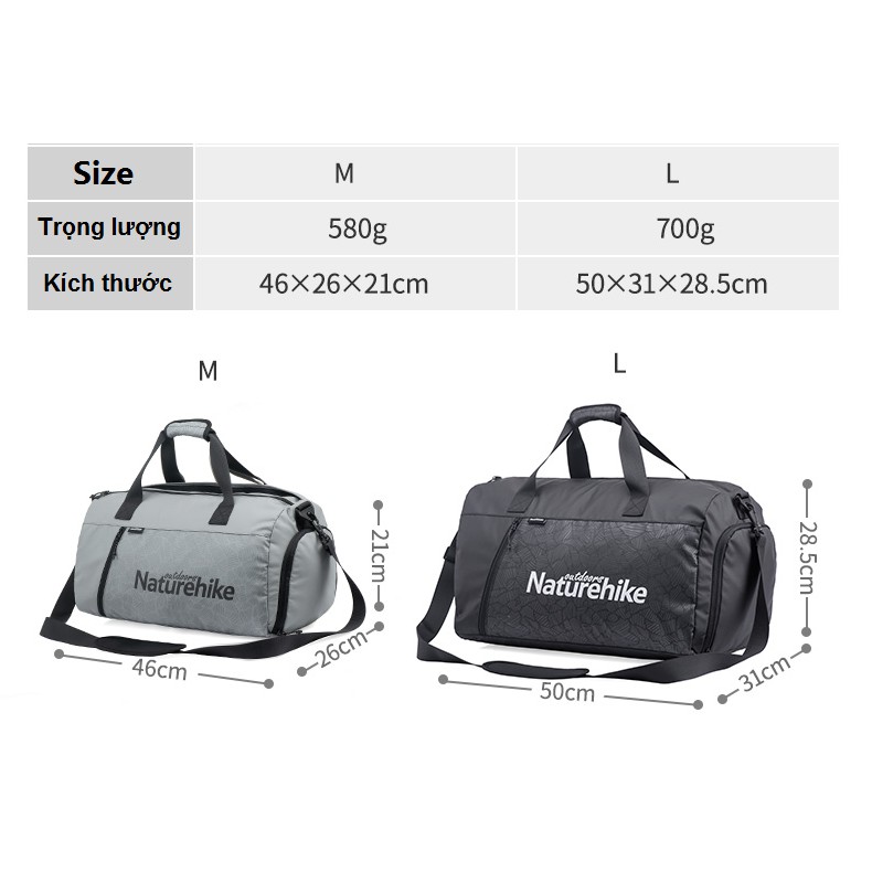 Túi xách thể thao du lịch naturehike nh19sn002