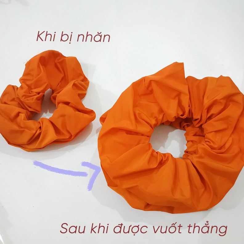 Scrunchies Cột Tóc Vải Dù Mịn Màu Tươi Colorful Candy Lolipop Cute Hot Trend