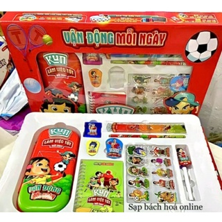 Bộ đồ dùng học tập Kun có đèn phát sáng giao màu ngẫu nhiên