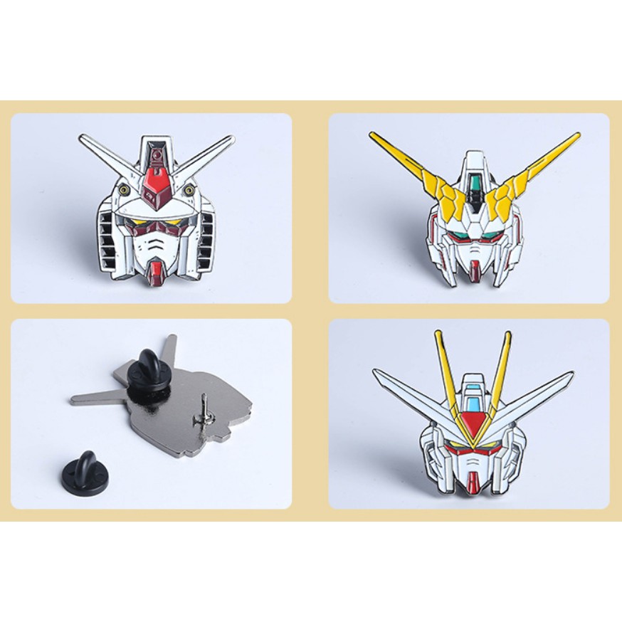 Pin huy hiệu gắn quần áo balô hình Gundam RX-78-2 Strike Freedom Unicorn