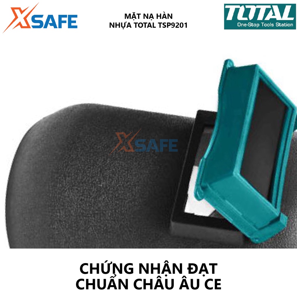 Mặt nạ hàn TOTAL TSP9201 Mặt nạ hàn tự động chất liệu PP, kích thước 108*50*3mm chống chói, tia cực tím - chính hãng