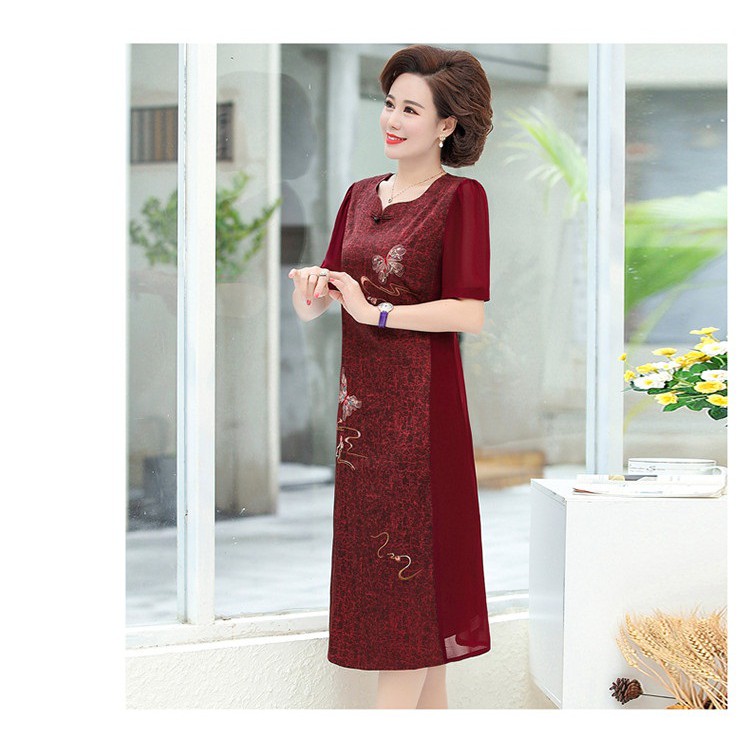 Đầm Quý Bà Đầm Suông Nữ Đầm Trung Niên - 2032_44650397