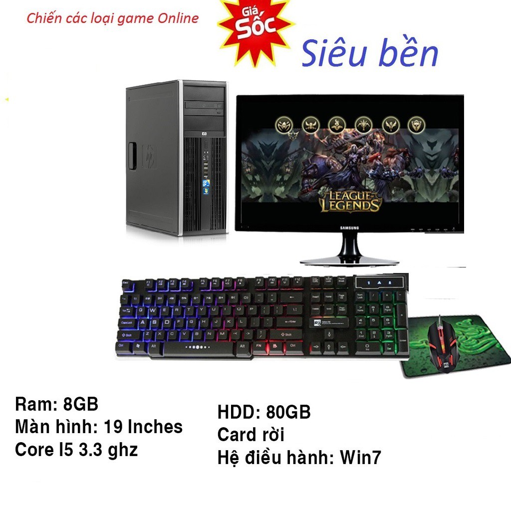 * Siêu Hot* Bộ máy tính nhập khẩu chuyên game online, hàng nhập khẩu - Bảo hành phần mềm 3 năm