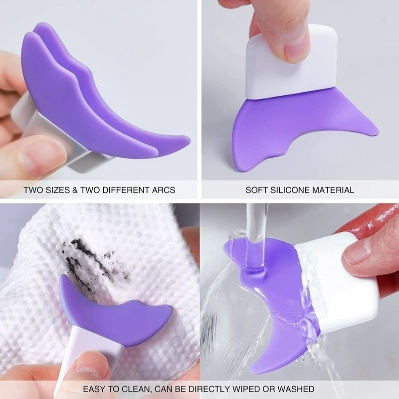 Khuôn Kẻ Mắt/Mascara Bằng Silicon Mềm Nhỏ Gọn Tiện Dụng Cho Người Mới Bắt Đầu