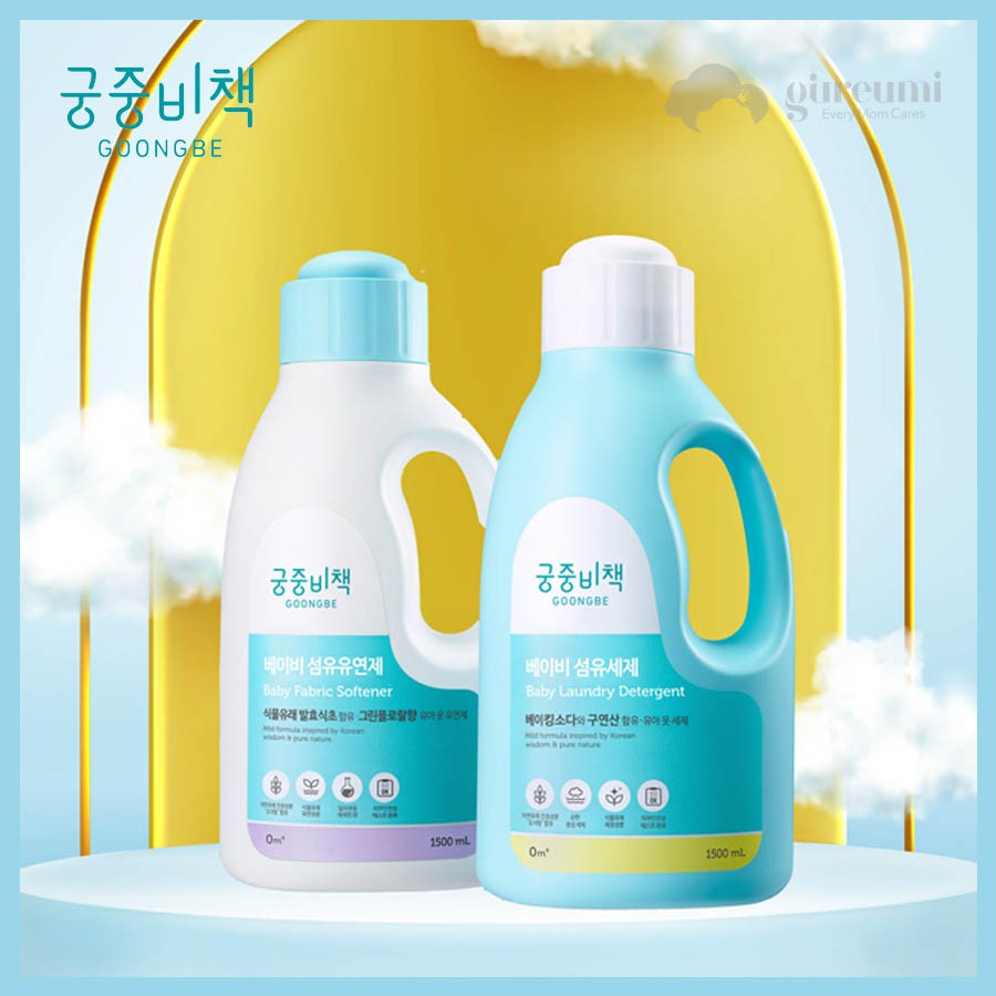 Nước giặt Hàn Quốc GOONGBE, không mùi an toàn cho da nhạy cảm 1,5l