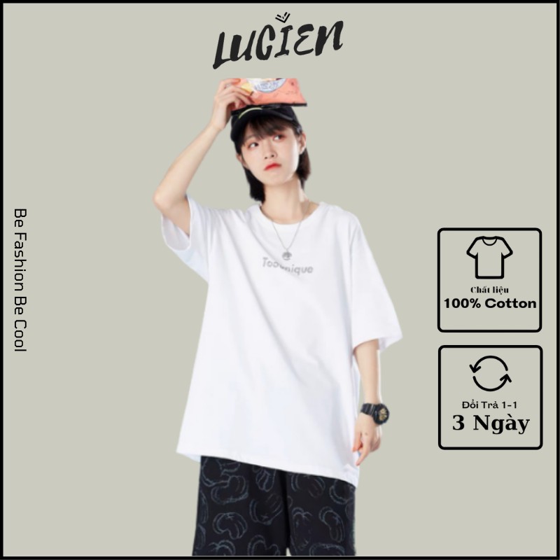 Áo phông form rộng Toounique chất liệu cotton cho nam nữ, Áo unisex phong cách Ulzzang Lucien Official | BigBuy360 - bigbuy360.vn