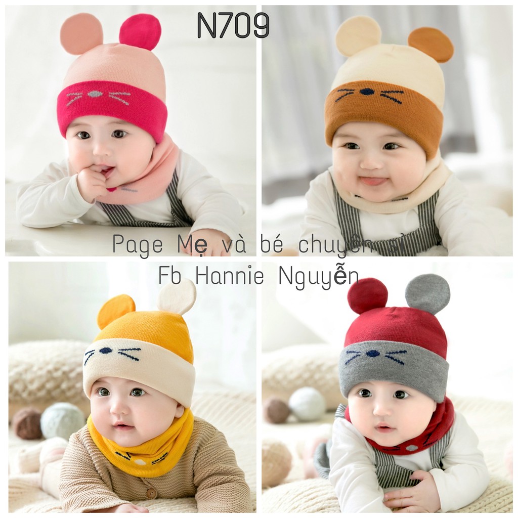 N709 - Set mũ len tai chuột