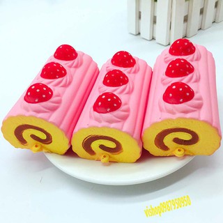 SQUISHY BÁNH BÔNG LAN CUỘN 3 DÂU