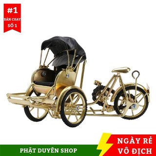 Mô Hình Xe Xích Lô Sắt kim loại -