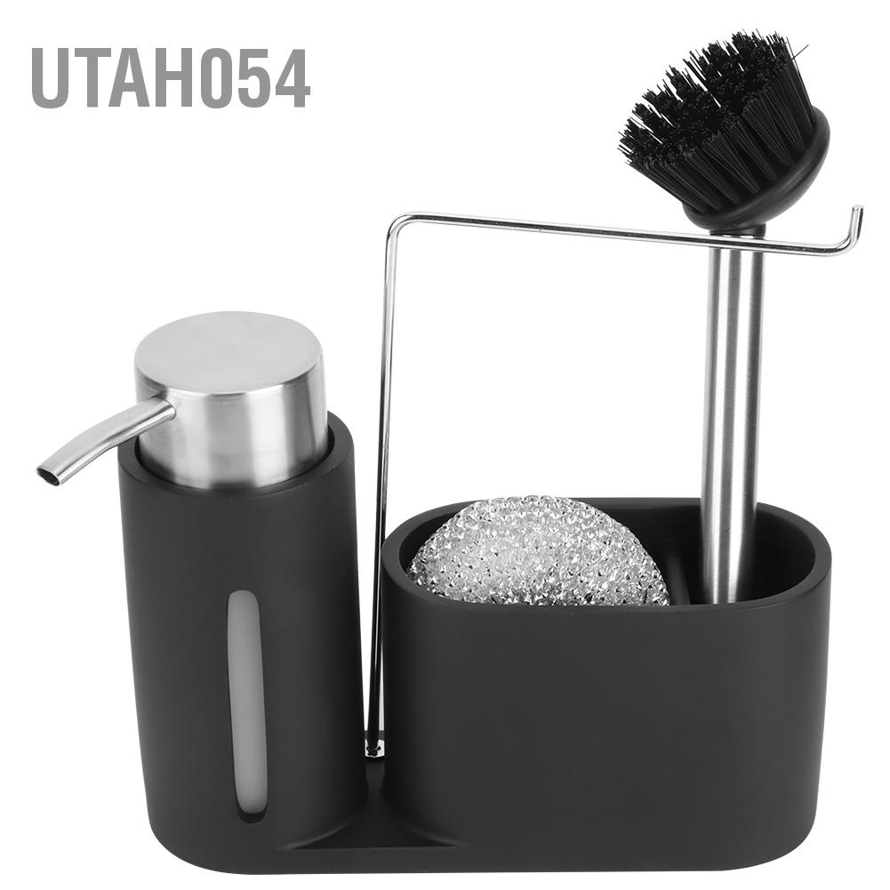 Utah054 Nhà bếp Chậu rửa Bộ đồ ăn Chất tẩy Hộp đựng bát đĩa Giá bằng vải Màu đen