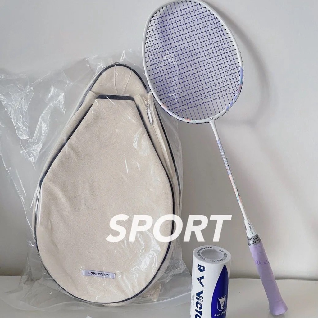 Túi Xách tennis Đeo Vai Vải canvas Viền Xanh Dương Mượt Mà Hàn Quốc LOVEFORTY