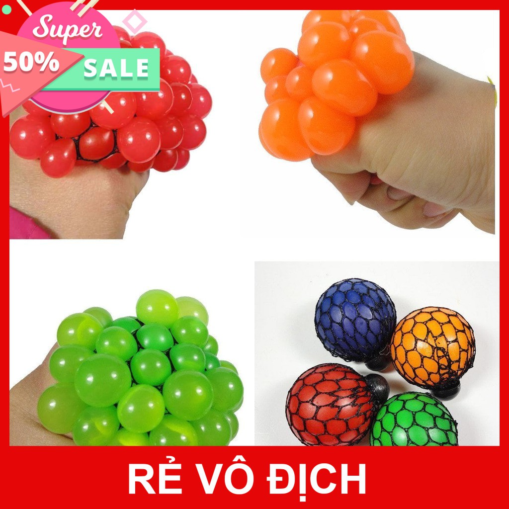 [FREESHIP] BÓNG LƯỚI BÓP MESH QUISHY BALL XẢ STRESS [HCM]