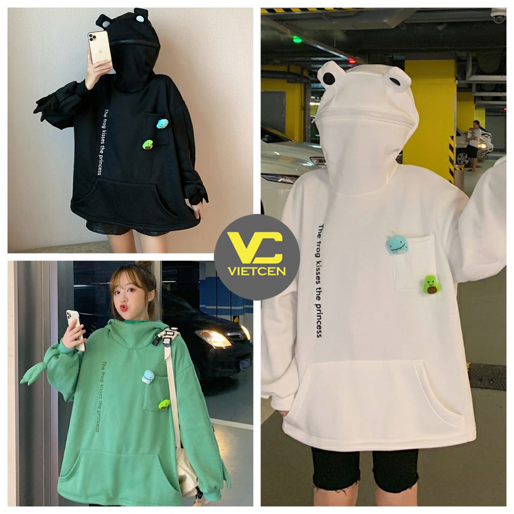 Áo Hoodie form rộng HOÀNG TỬ ẾCH áo hoodie chất nỉ Hàn Quốc_VIETCEN