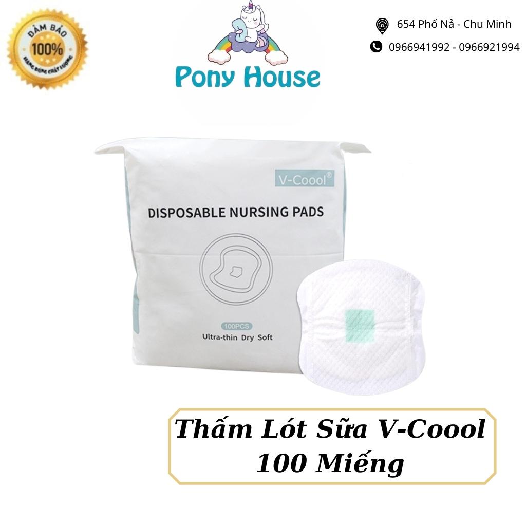Miếng Lót Thấm Sữa V-Coool Bịch 100 Miếng Siêu Chống Thấm, Chống Tràn, An Toàn, Tiết Kiệm