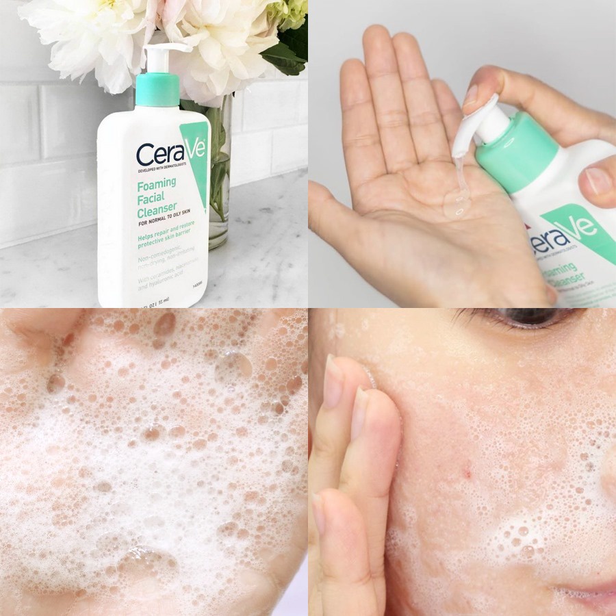 Sữa rửa mặt Cerave Foaming Facial Cleanser Chính Hãng 236ml